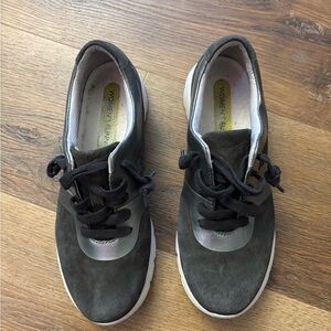 Dansko Women's Black and Silver Lace-Up Sneakers 38 (7.5-8)